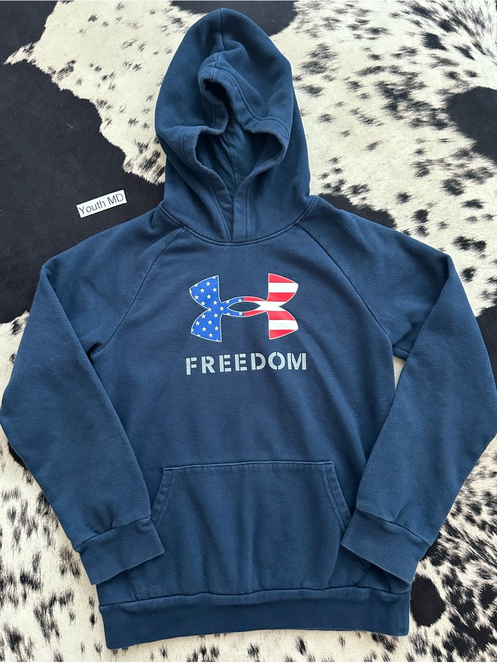 Under Armour Black Hoodie with Stars & Stripes Accent never worn, been packed up